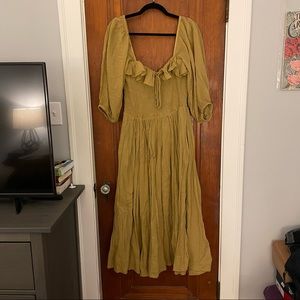 Free People Oasis Midi Dress in Grape Leaves